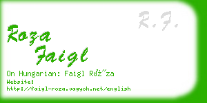 roza faigl business card